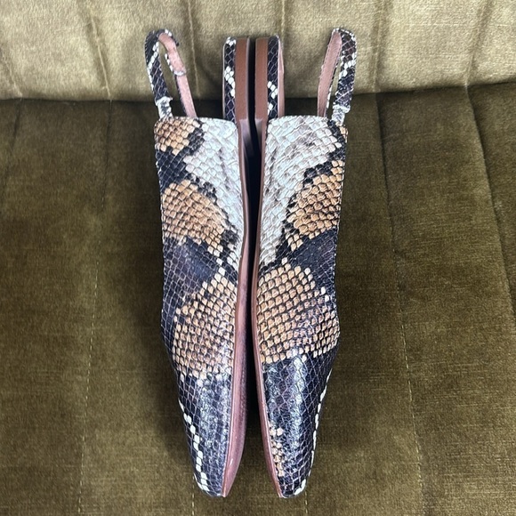 Madewell The Margot Slingback Flat in Snake Embossed Leather with strap flaws - Picture 7 of 14